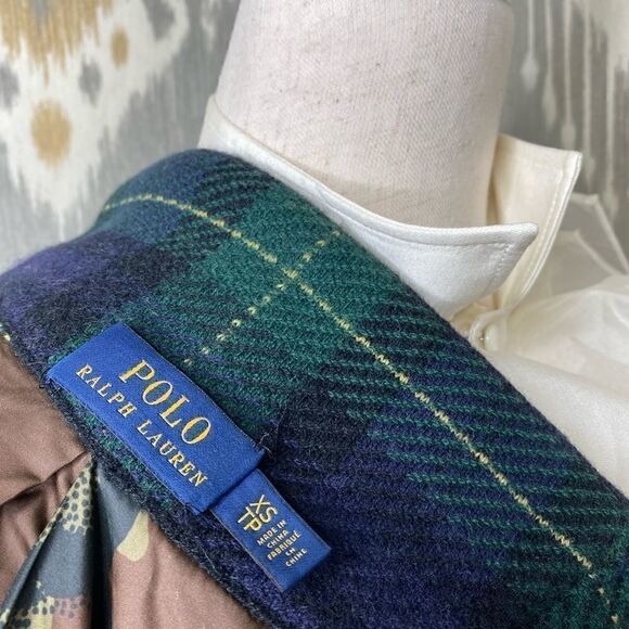 Polo Ralph Lauren Fringed Black Watch Tartan Plaid Double-Breasted Wool Cardigan - Picture 3 of 16